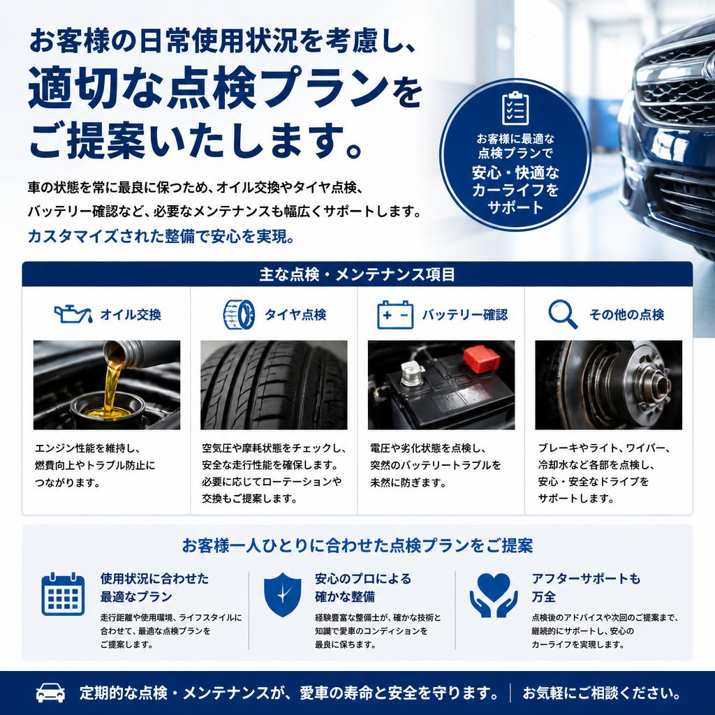 お客様のニーズに応じた点検プラン